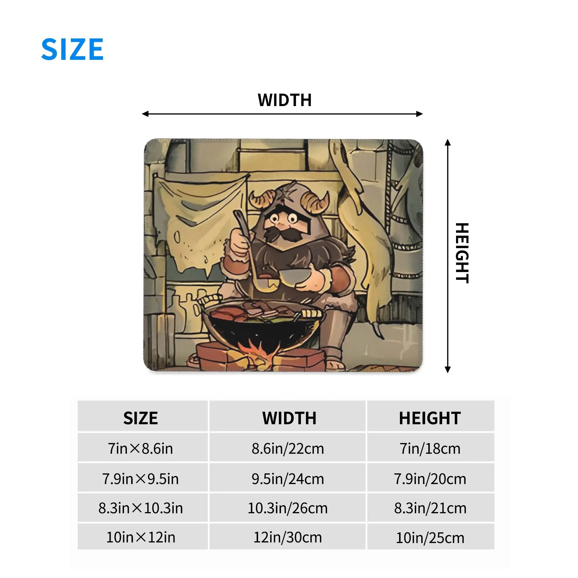 Dungeon Meshi   Delicious In Dungeon - Senshi Cooking Mouse Pad Computer Keyboard Mouse Mat Gaming PC Laptop Desk Mat