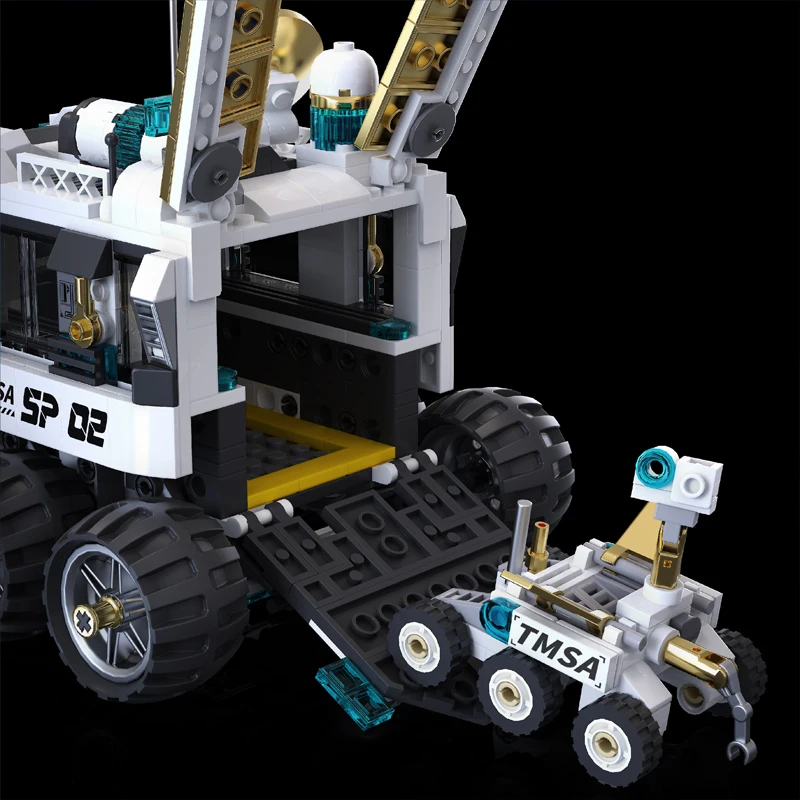月面探査機ビルディングブロック宇宙探査モデル組み立てられた月面探査車のおもちゃ宇宙愛好家のための子供のギフト