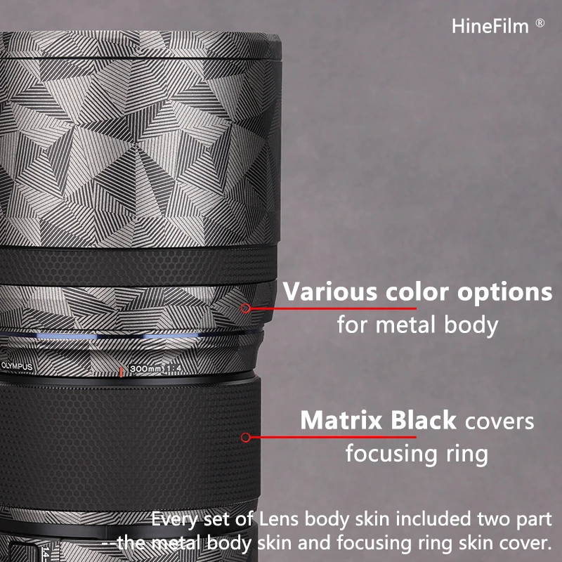 Lens Premium Decal Skin para Olympus, Capa de Lente, Protetor, Envoltório de Corte, M.ZUIKO, Digital ED, 300mm, F4.0 IS, Pro