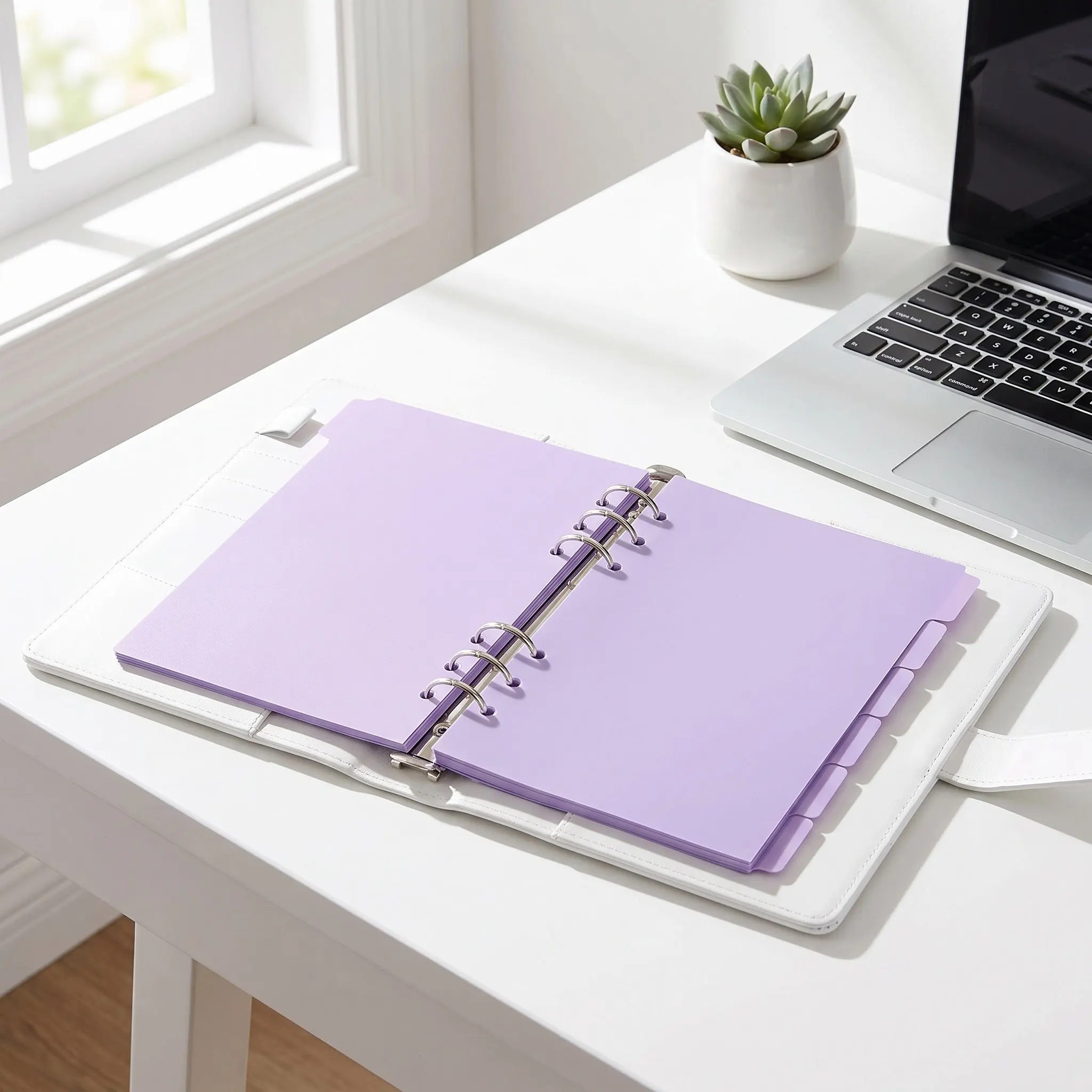 6Pcs Binder Dividers PP Plastic Tabs for Notebooks Journals Organizers Index Sheet Separators Binder Paper Dividers