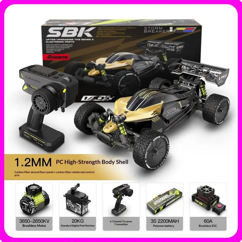 

Радиоуправляемая машина Rl Sbk10 Storm Breaker 1/10, бесщеточная, 4WD, внедорожная, гоночная, 60-80 км/ч, 2.4 ГГц, из сплава 7075, RTR, для любителей радиоуправляемых моделей, подарок.