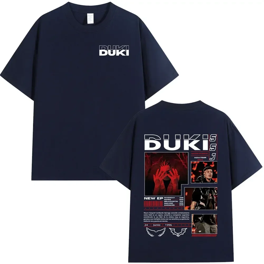 Rapper Duki ADA Tour 2024 Merch T-shirt Men's Women Clothing Cotton Oversized T-shirts Hip Hop Short Sleeve T Shirts Streetwear