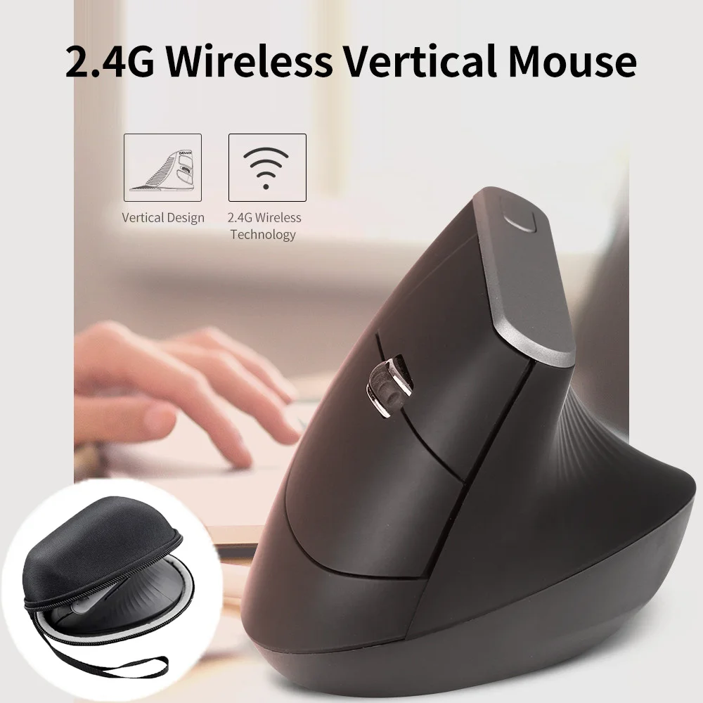 

2.4G Wireless Vertical Mouse Ergonomic Gaming Mause 1600 DPI Optical USB Office Mice For Laptop Tablet PC Computer Right Hand