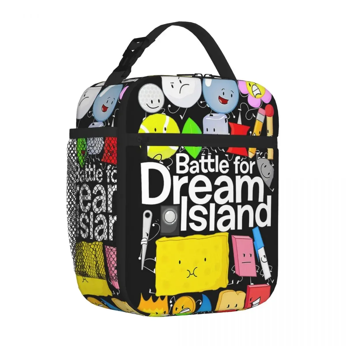 BFDI Poster Lunch Bags Insulated Lunch Tote Portable Bento Box Leakproof Picnic Bags for Woman Work Children School