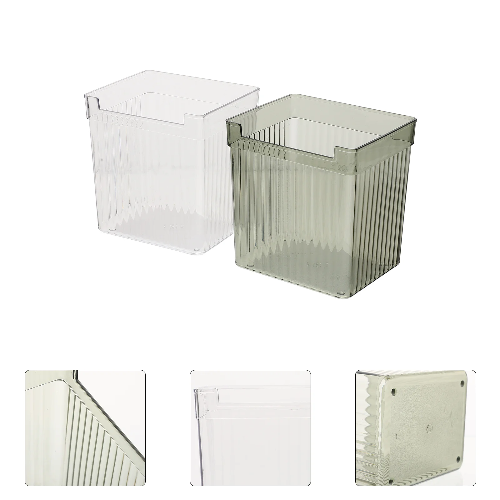 

2Pcs Refrigerator Storage Box Plastic Fruit Vegetable Container Large Capacity Fridge Side Door Organizer Food