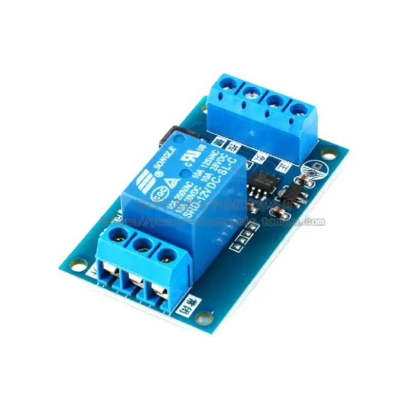 12V 단일 버튼 쌍안정 릴레이 모듈, 자동차 수정 스위치, 1개의 시작 정지 자동 잠금