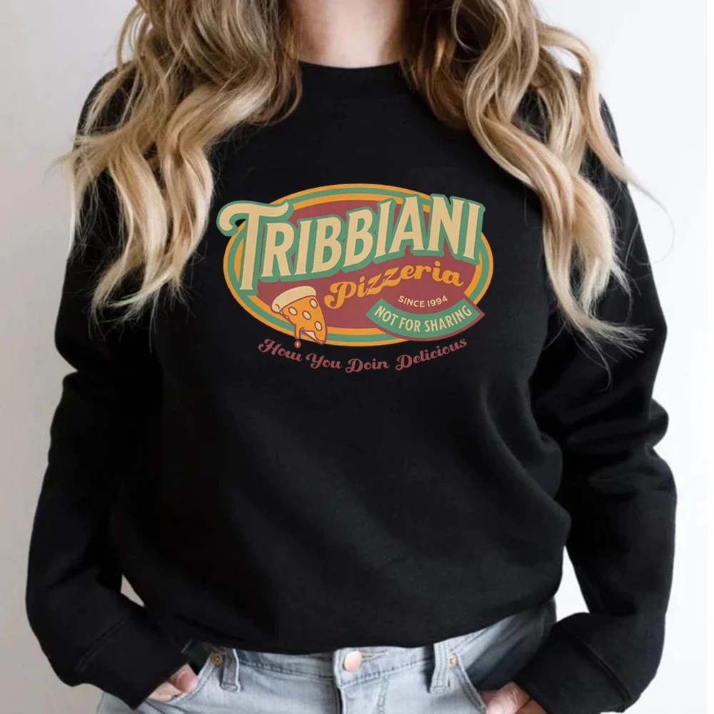 Friends Sweatshirt Tribbiani Shirt Joey Friends Crewneck Sweatshirt Pizza Pullover Women Sweatshirts TV Show Friends Inspired