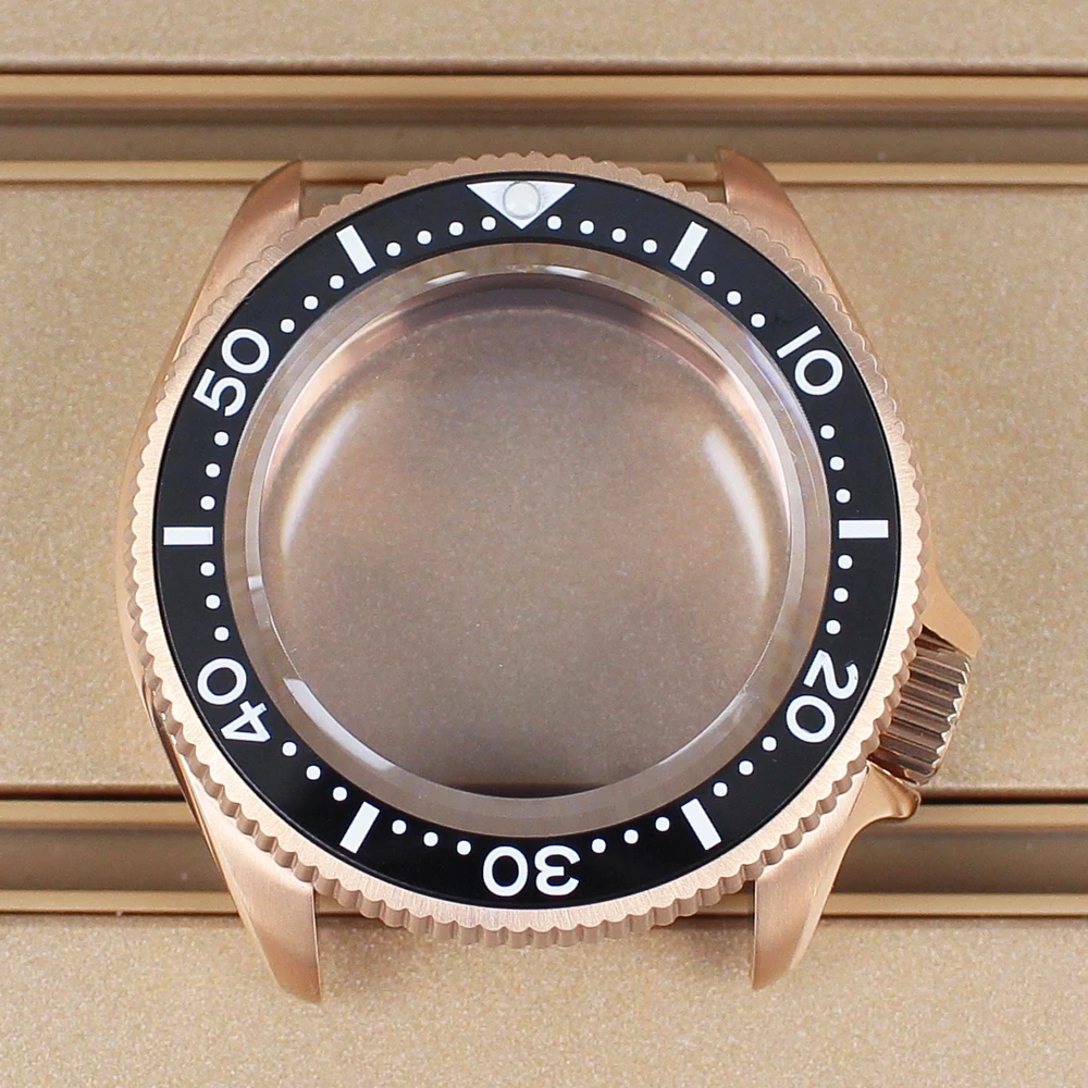 

38mm Stainless Steel Watch Case Ceramic Bezel Sapphire Glass For SKX007 Seiko NH34 NH35 NH36/38 Movement 10ATM Watch Accessories