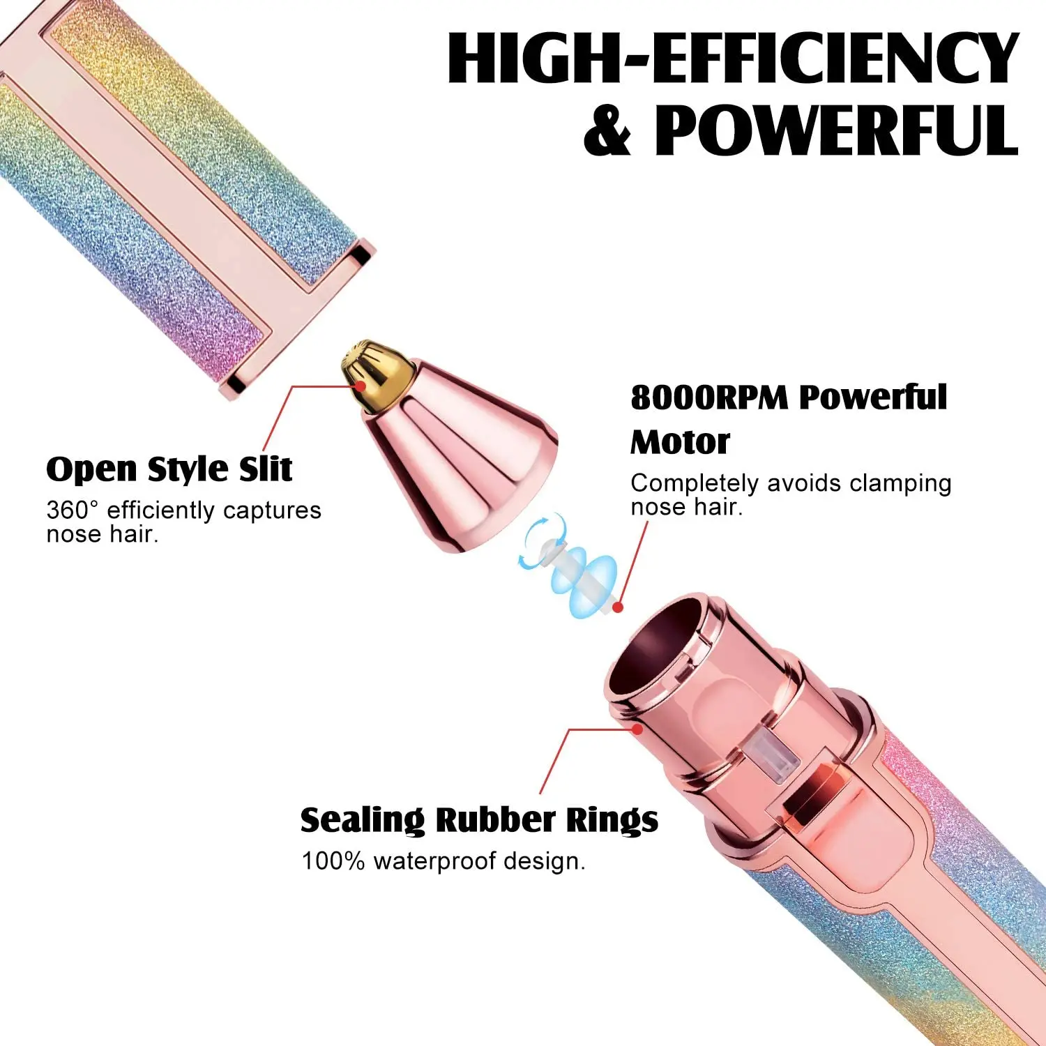 2 IN 1 Eyebrow Trimmer for Women Portable Electric Epilator Painless Hair Remover Rechargeable Facial Leg Armpit Bikini Trimmer