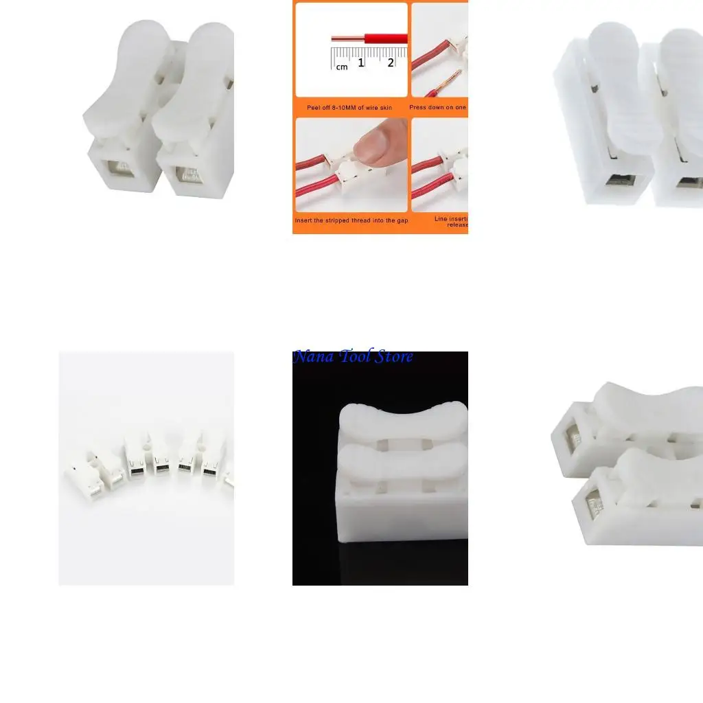 31GJ 100Pcs Push Quick Wire Cable Connectors Spring Wire Connectors Wiring Terminals