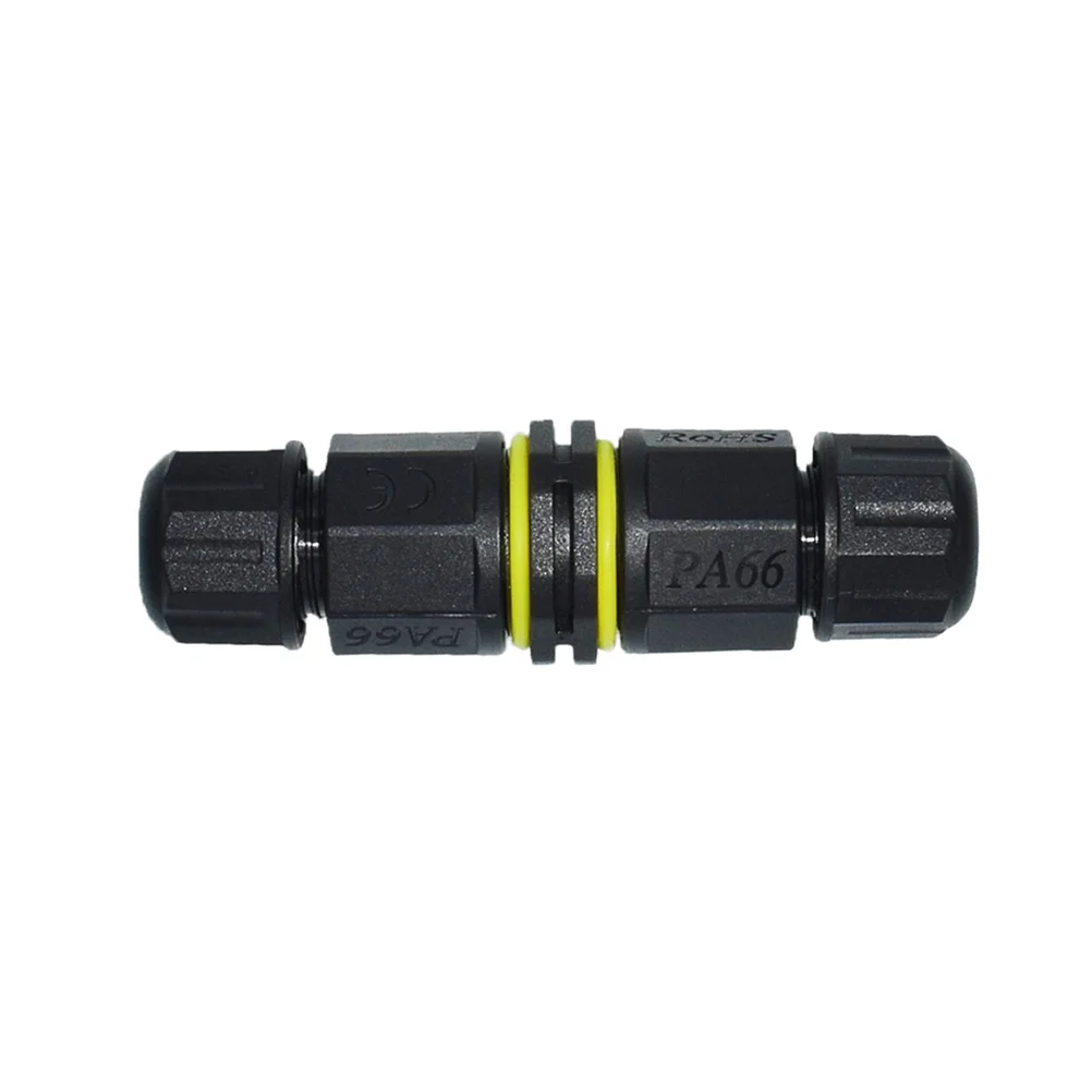 

Led Waterproof Connector Ip68 3 Pin 2 Way Cable Terminal Adapter Black Wire Connector For Outdoor Lighting Garden Tunnel