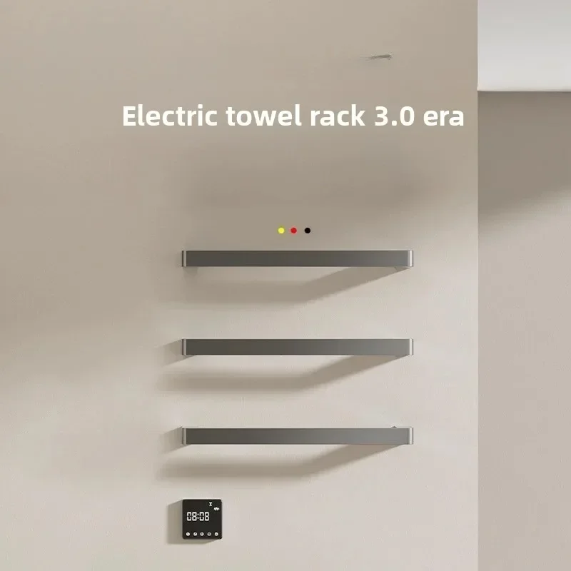 Heating and drying copper pre-embedded wall bathroom wall towel rack