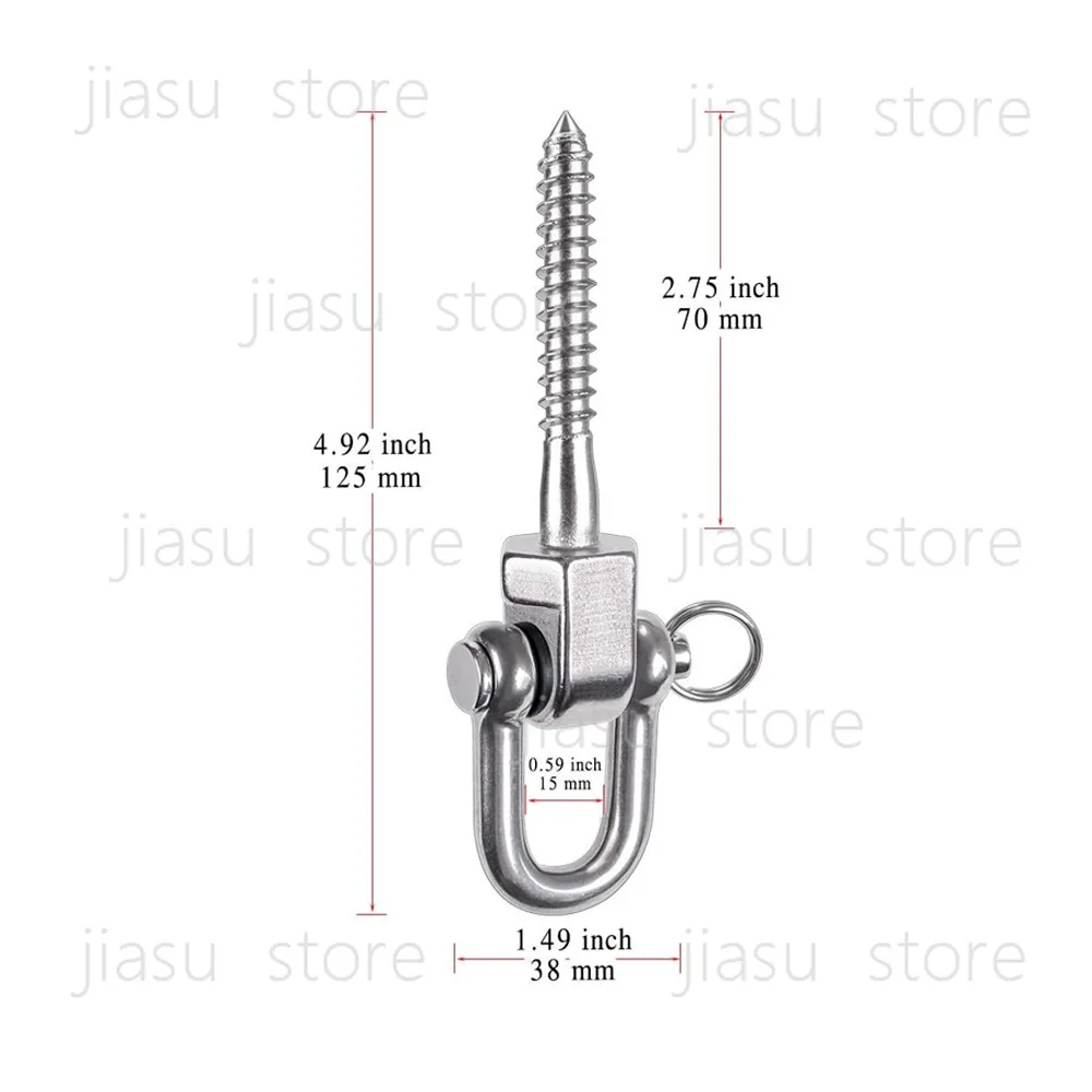 Stainless steel 304 swing hook, yoga hammock sandbag hanging hook, outdoor heavy duty autumn hardware