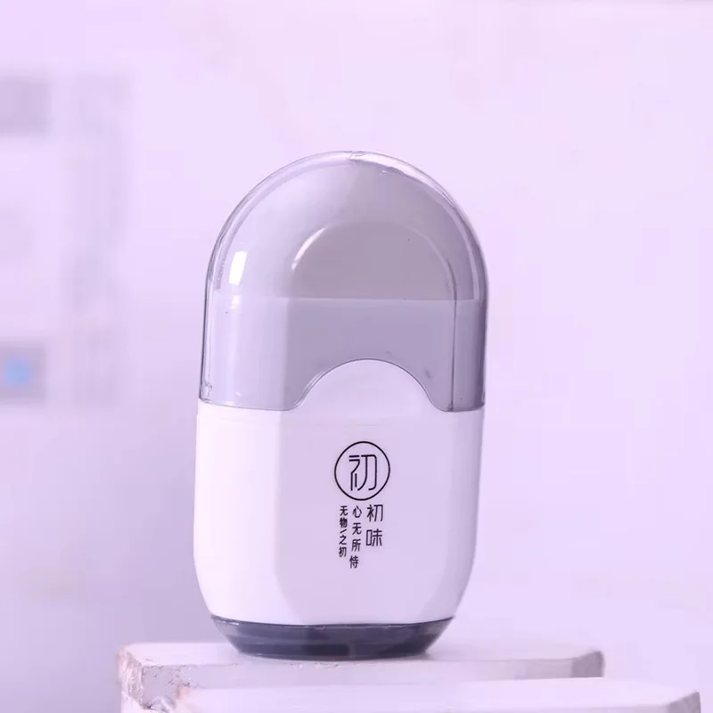 1 قطعة ممحاة ثنائية الغرض ومبراة أقلام رصاص محمولة باليد متعددة الوظائف براية أقلام مع غطاء لوازم مكتبية للطلاب