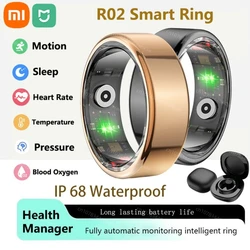 Xiaomi MIJIA R02 Smart Ring Heart Rate Health Monitor IP68 3ATM Waterproof Multi Sport Modes Blood Oxygen Tracker For Men Women