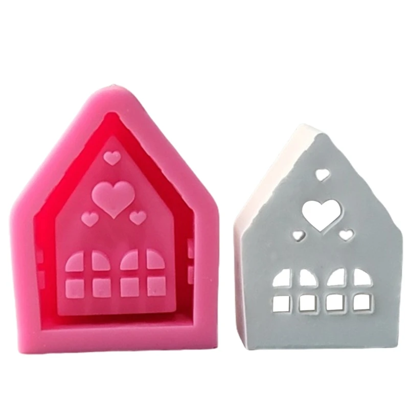 

Decorative Resin Moulds House Themed Candlesticke Moulds Home Decors Project Moulds Silicone Texture Ornament Moulds