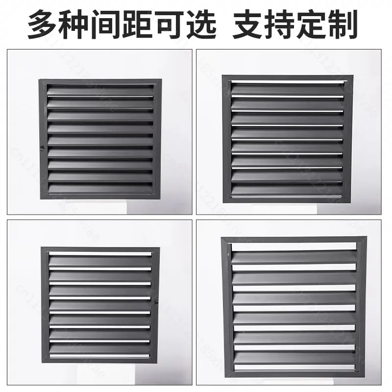 For Aluminum Alloy Outdoor Air Conditioner Unit Protective Louver Rainproof Ventilation Shield with Electric & Manual Control