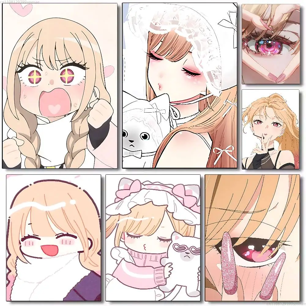 

K-Kitagawa Marin new group Poster HD home decor sticky wall waterproof home living room bar aesthetic decor