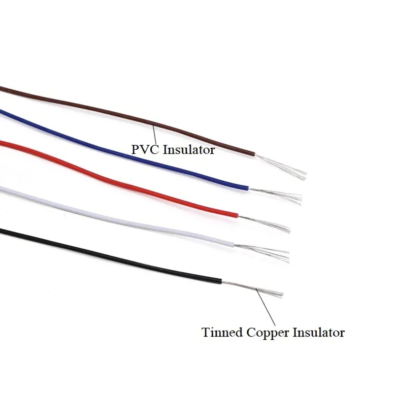 5/10/50M UL1571 26AWG PVC Elektronfizika vezeték OD 1mm Alkalmazkodó m Vezeték szigetelt tin-plated Garas Középső ledes Vezeték DIY Telefonzsinór