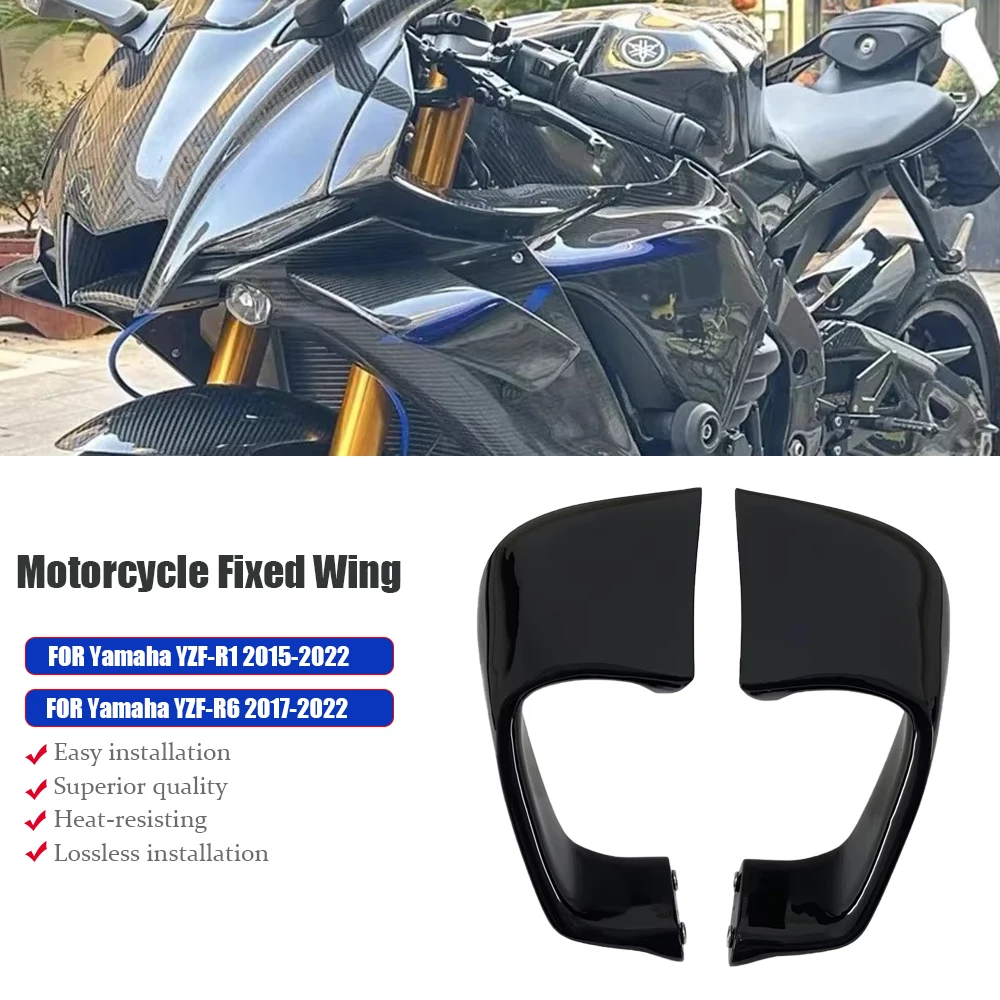 

New R1 Winglet carbon,Motorcycle accessories,fairing fixed wing,For Yamaha YZF-R1 2015-2023,YZF-R6 2017-2022