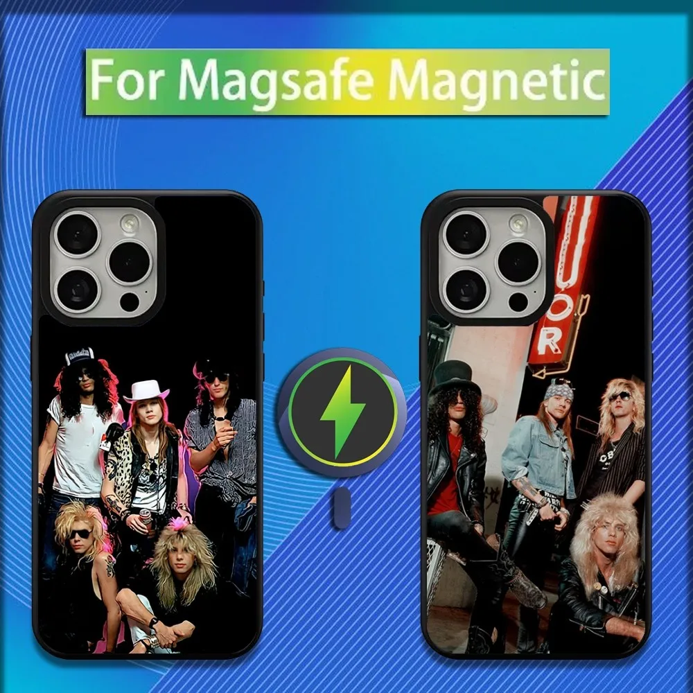 

Band G-Guns N Roses Phone Case For iPhone 16,15,14,13,12,11,Plus,Pro,Max,Mini Magsafe Magnetic Wireless Charging