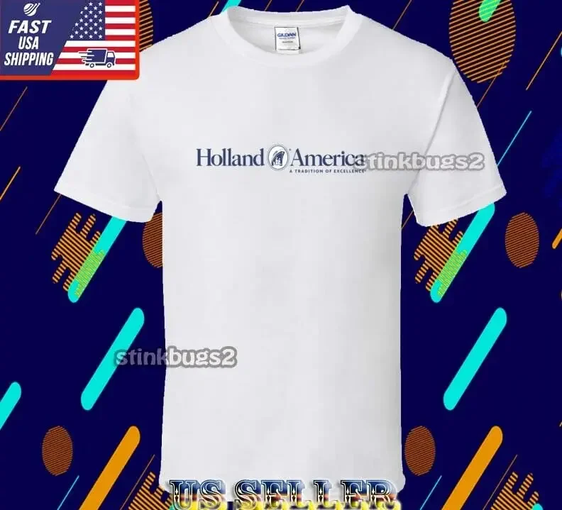 NEW SHIRT HOLLAND AMERICA LOGO T-SHIRT UNISEX FUNNY AMERICAN USA SIZE S-5XL