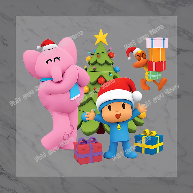 Pocoyo Wärmeübertragungsaufkleber Niedliches Elly Pato Shirt DIY Dekoration Applikation Cartoon Bügelaufkleber Lustiges Geburtstagsgeschenk – Detail 12