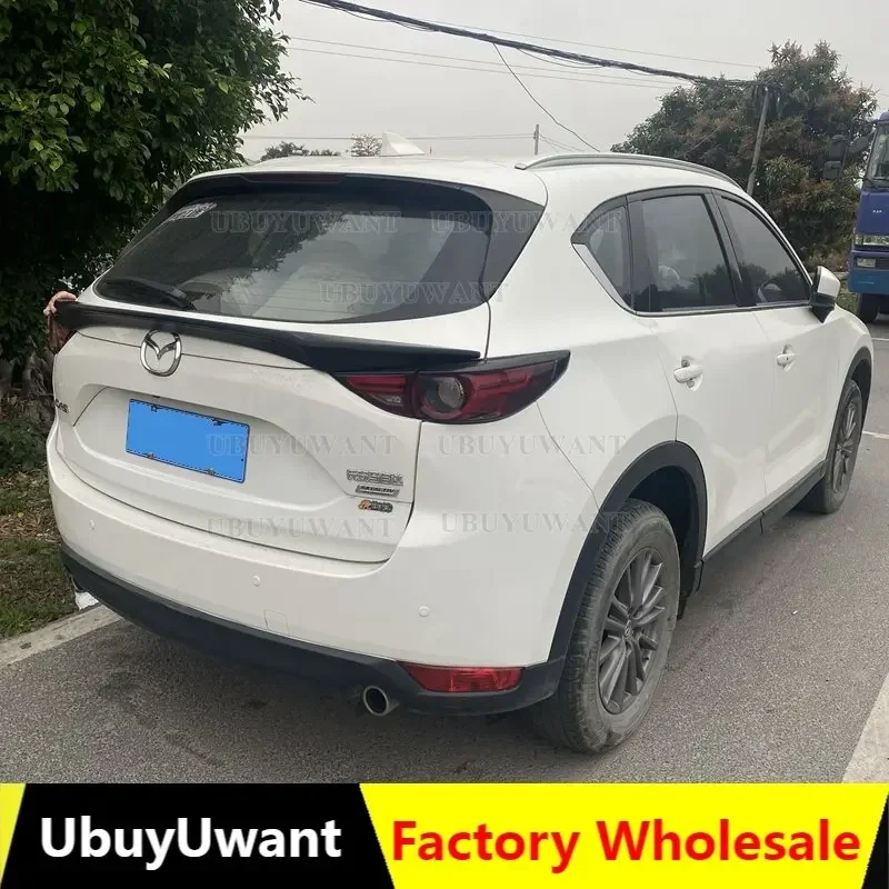 Rear Middle Spoiler Wing For Mazda CX-5 CX5 2017-2023 Carbon Fiber Trunk Lip Wing Black White Spoiler Car Styling