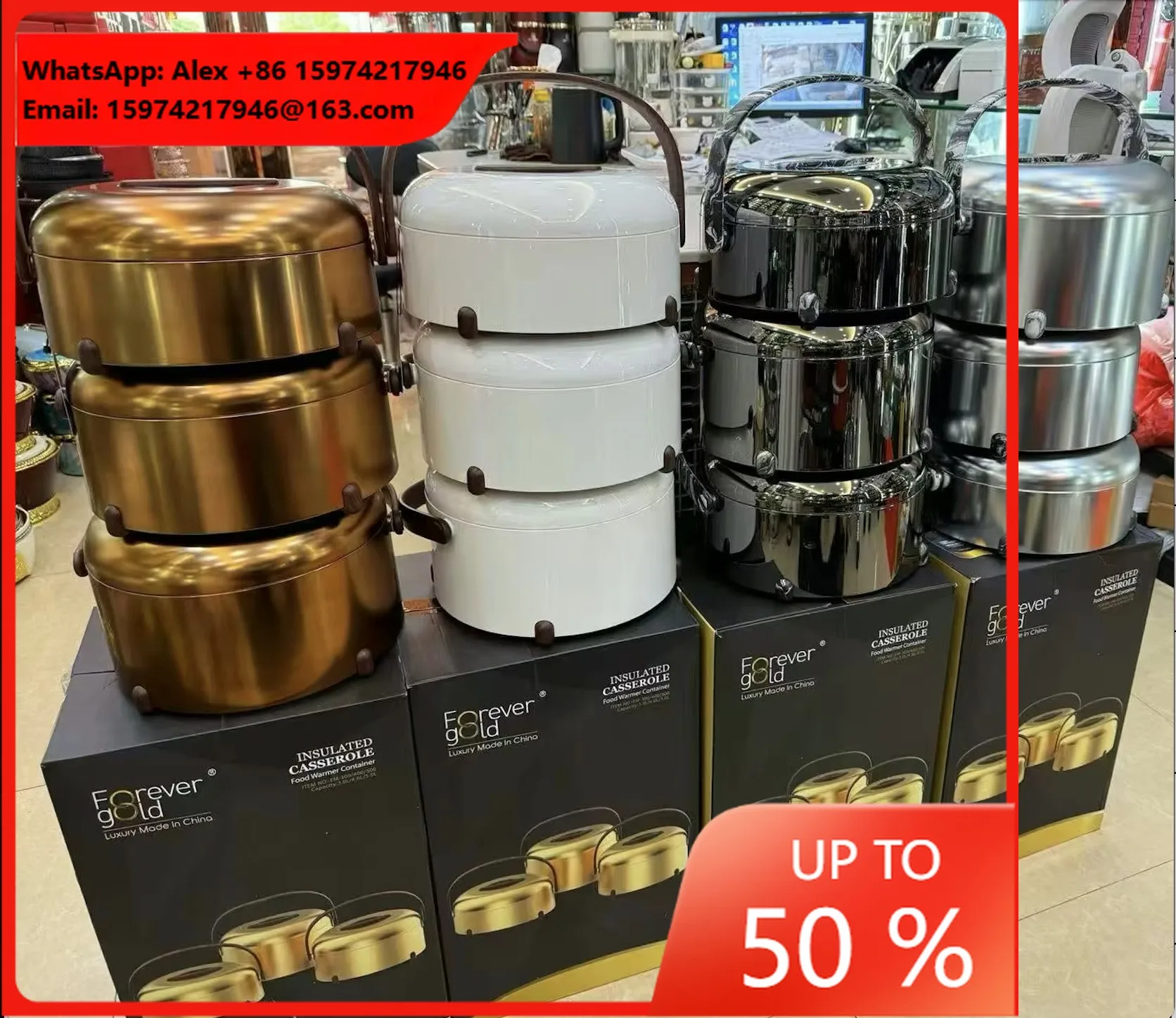 Thermal Food Warmers 3 Pcs 3L 4L 5L White Insulated Food Warmer Container Set Waterproof Durable Hot Pot For Home Cooking Use