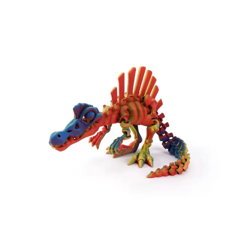 3D Printed Echinosaurus Dinosaur Movable Skeleton Model Multi Color Desktop Decor Creative Collection Gift