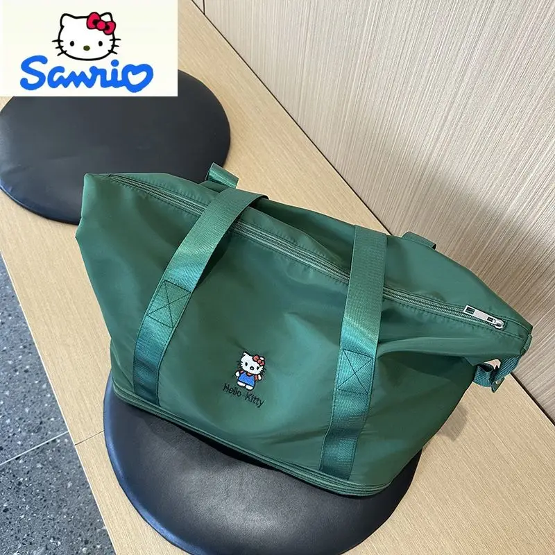

Sanrio модная милая ручная дорожная сумка с героями мультфильмов «Hello Kitty» для женщин, водонепроницаемая расширяемая сумка для отдыха большой емкости