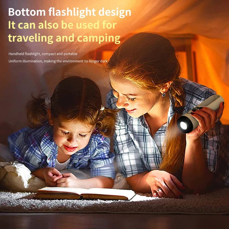 1 sports style LED sensor 2-in-1 portable flashlight night light, suitable for bedroom, bathroom lighting, camping and explorati
