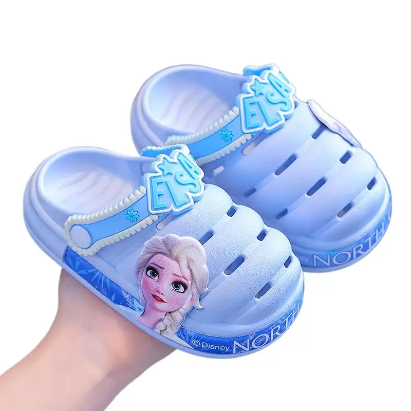 Cartoon Princess Frozen Elsa Summer Children's Slipper Kids Sandals Girls Garden Shoes Waterproof Non-slip Slippers Hole Shoes