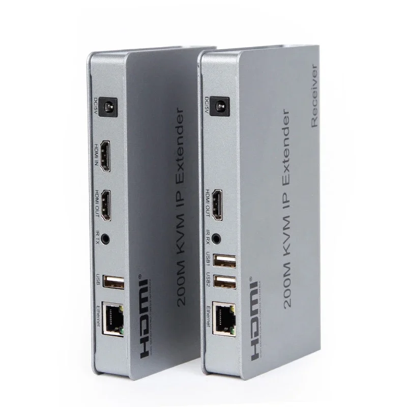 

Удлинитель HDMI KVM 200 м по IP RJ45 Cat5e/6, 1080P HDMI USB видеопередатчик Ethernet с ИК-петлей для подключения мыши и клавиатуры