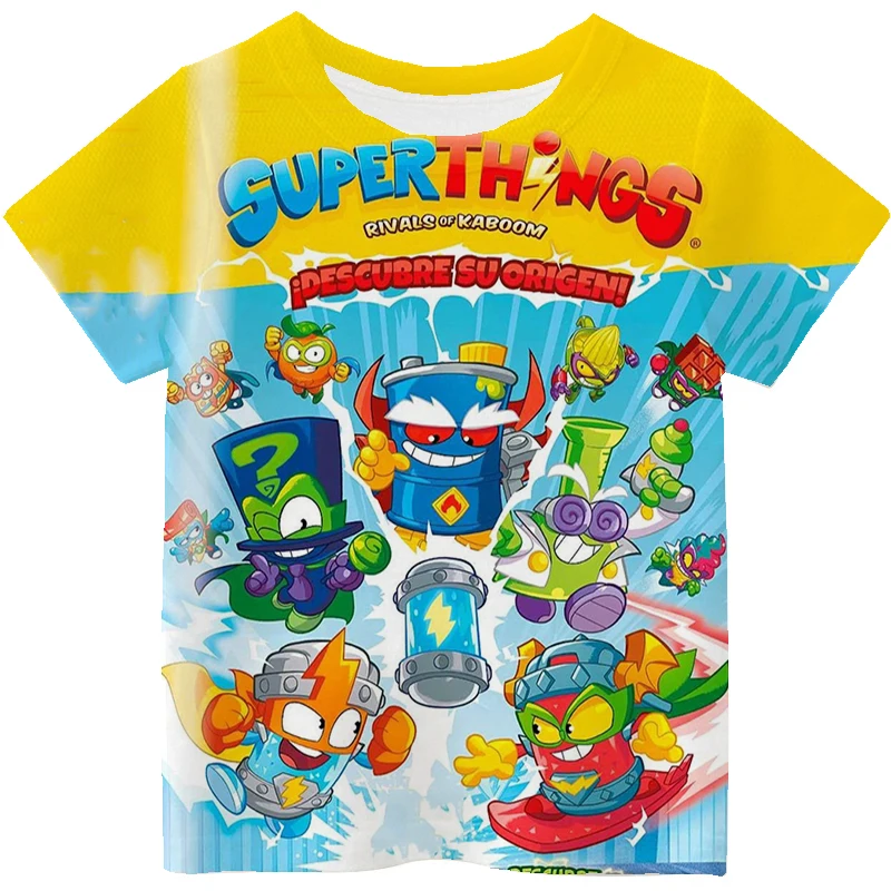 SuperThings 3D Print T Shirt for Kids Girls Boys T-shirt Anime Tops Camiseta Toddler Cute Cartoon Tee Shirt Children's Clothing