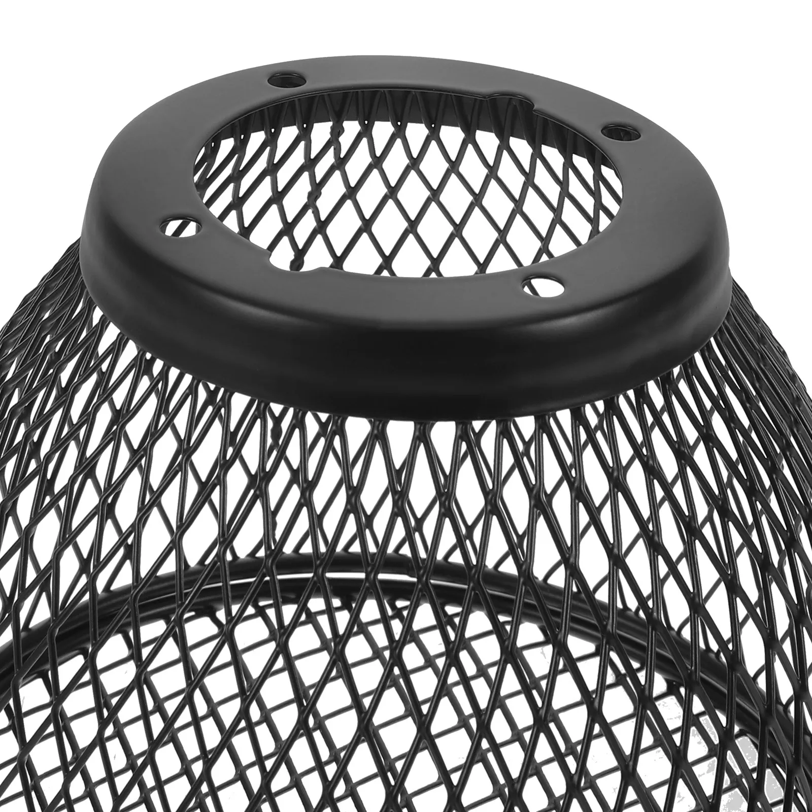 Reptile Heat Lamp Guard Anti-Scald Iron Art Wire Mesh Cover for Terrarium Lizard Bearded Dragon Turtle Snake 4.52x4.52x3.54 Inch view 2