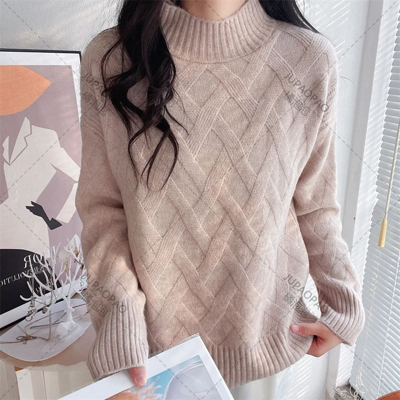 Autumn Winter Solid Color Knitted Sweaters for Women Pullovers Long Sleeve Casual O-neck Women Clothes Casual Tops 2023New