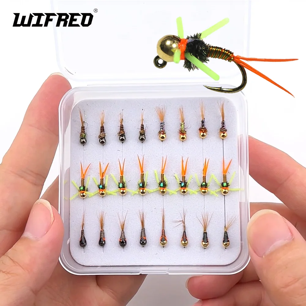 

Wifreo 24шт. # 16-зубая джиг-головка с прорезями, крючок для джиг-крючка с колючками нимфы, быстро тонущие евро мушки, мокрая нимфа, форель, рыболовные приманки со стальной головкой