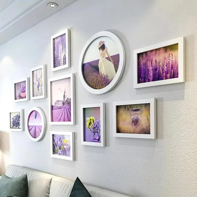 11 Pieces/Set Home Decor Photo Frames Modern Style Wooden Photo Frames Wedding Room Decor Photo Frames Living Room Photo Frames