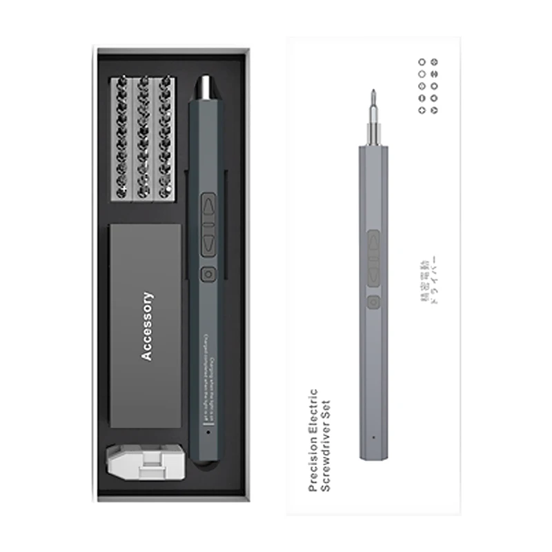 Precision Electric Power Screwdriver Cordless Rechargeable Handheld Tool with Magnetic Bits for Home DIY and Office Repairing