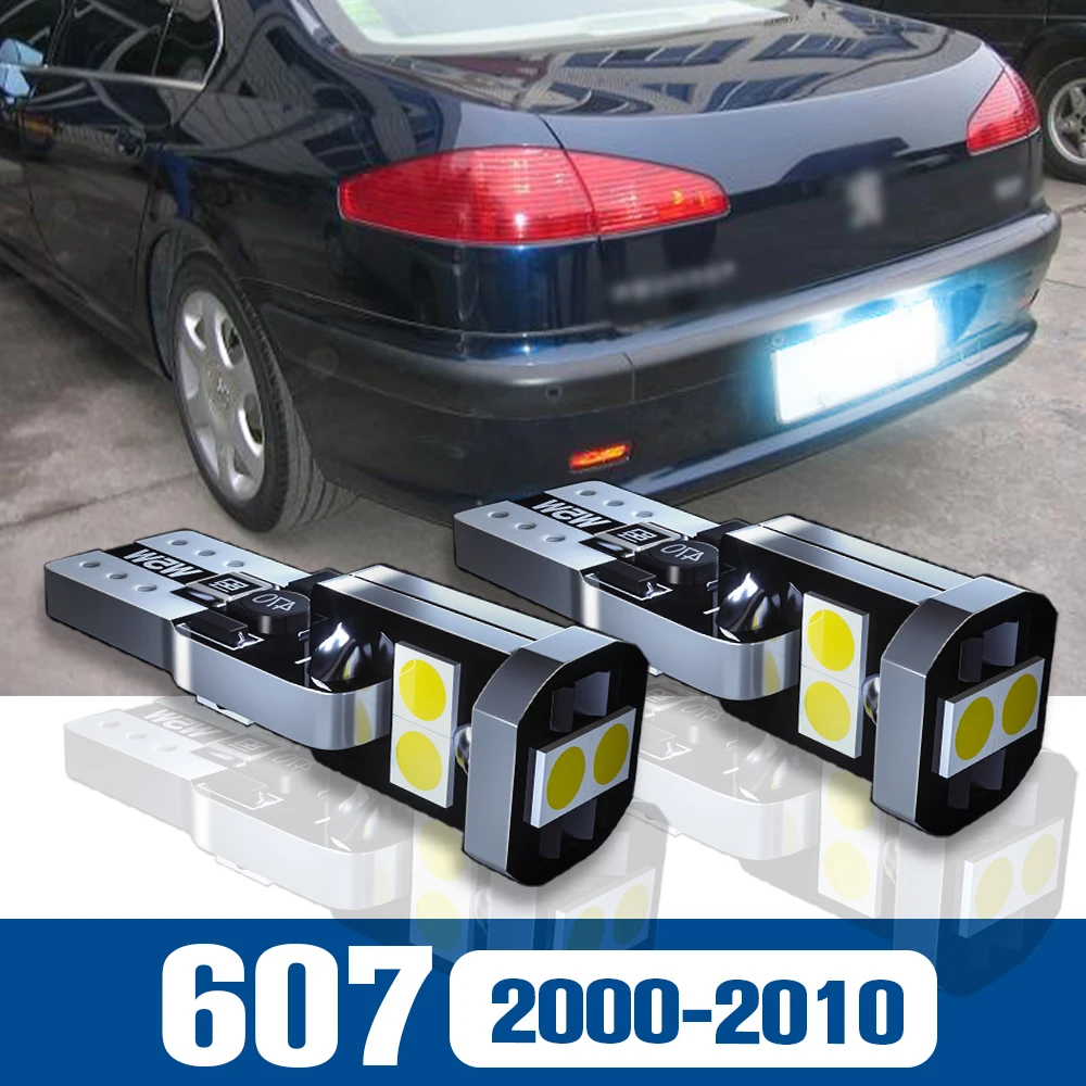 

2pcs LED License Plate Light Lamp Accessories Canbus For Peugeot 607 2000 2001 2002 2003 2004 2005 2006 2007 2008 2009 2010