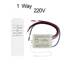 220V Digital Wireless Remote Control Switch ON OFF Receiver Transmitter 1 2 3 Way Wall Lamp Light Switch
