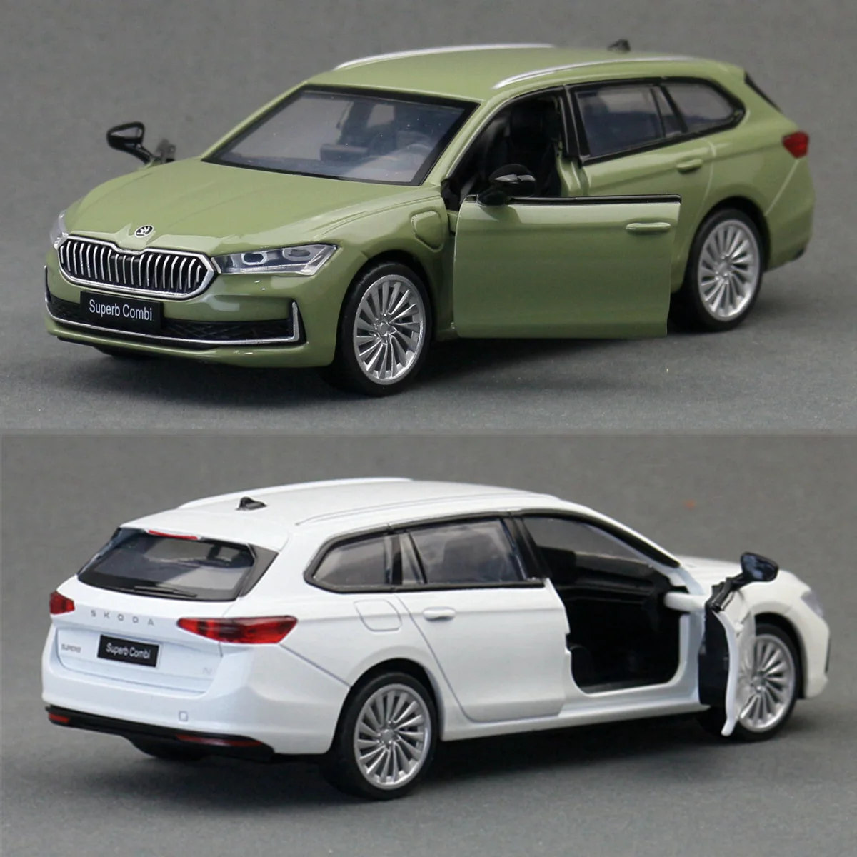 

1:35 SKODA SUPERB Combi IV Alloy Station Wagon Car Model Diecasts Metal Toy Vehicles Car Model Sound Light Simulation Kids Gifts