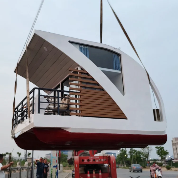 2023 New Large Offshore Fishing Yacht Aluminum Center Cabin Boats Ships Floating Houseboat