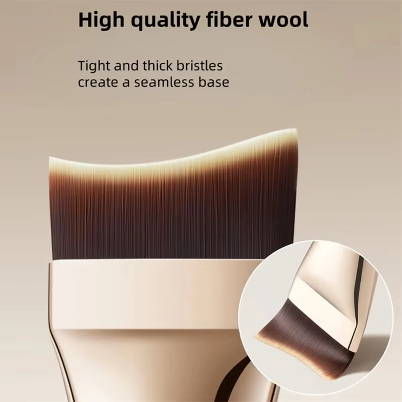 แปรงรองพื้นโค้งมน แปรงรองพื้นหางปลาบางเฉียบ แปรงครีมเบลนด์หน้าแบบมีมุม แปรงแต่งหน้าขนแปรงนุ่ม