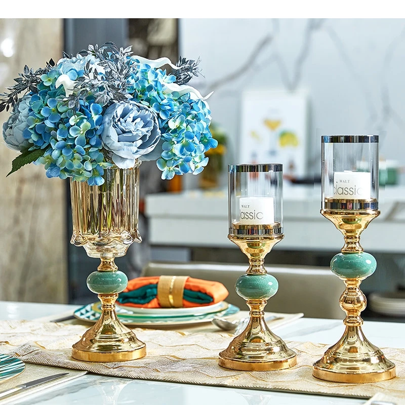 Alloy Candle Holders Candelabras Home Decor Restaurant Romantic Dinner Candles Holder Ornament Candlestick Wedding Decorations