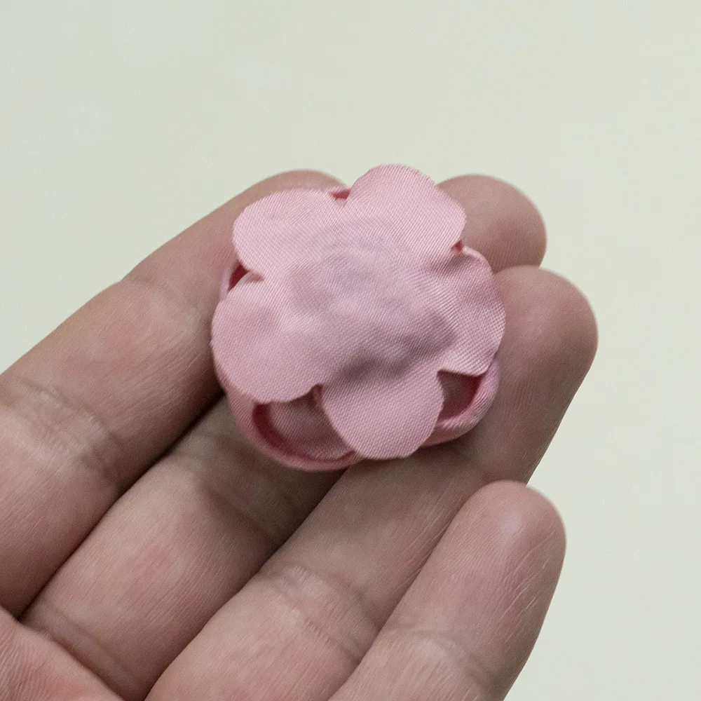 100 PCS/Lot, Burned Edge Camellia Flowers For Wedding Blossom Headwear Shoes Clothing Brooch Decoration DIY Accessories