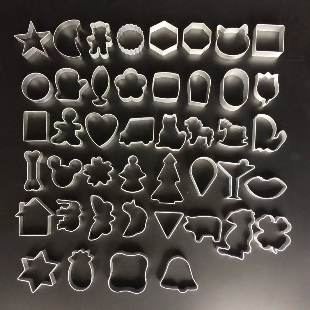 Cute Cartoon Apple Shape Cookie Frame Cake Aluminum Alloy Mold DIY Cooking Metal Cutter 44 Designs