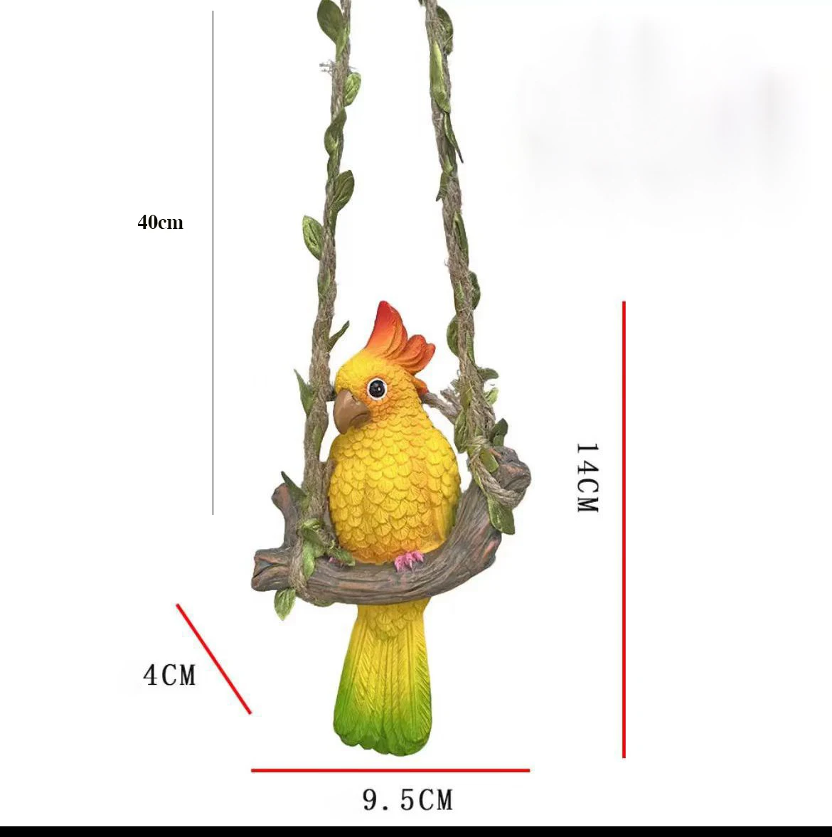 لطيف الببغاء تمثال الحيوان الديكور الطيور عاشق الهدايا معلقة سوينغ تمثال النحت في الهواء الطلق لشجرة عيد الميلاد الباحات الشرفة