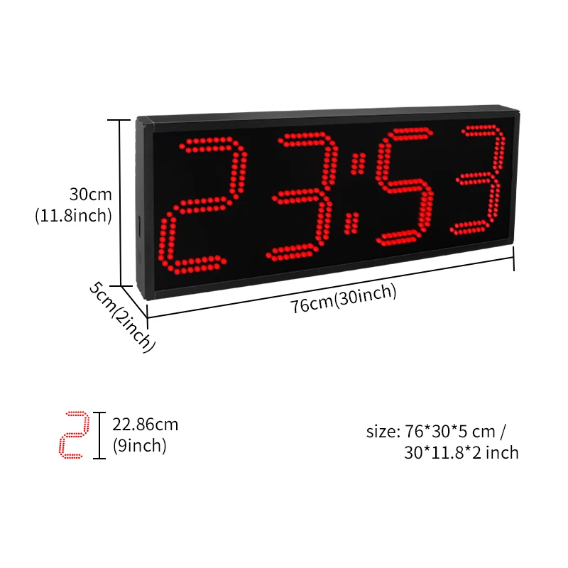 hit productElectric Led Digital Clock Double Face Waterproof Aluminum Alloy GPS Satellite Time for Temperature Humidity Display